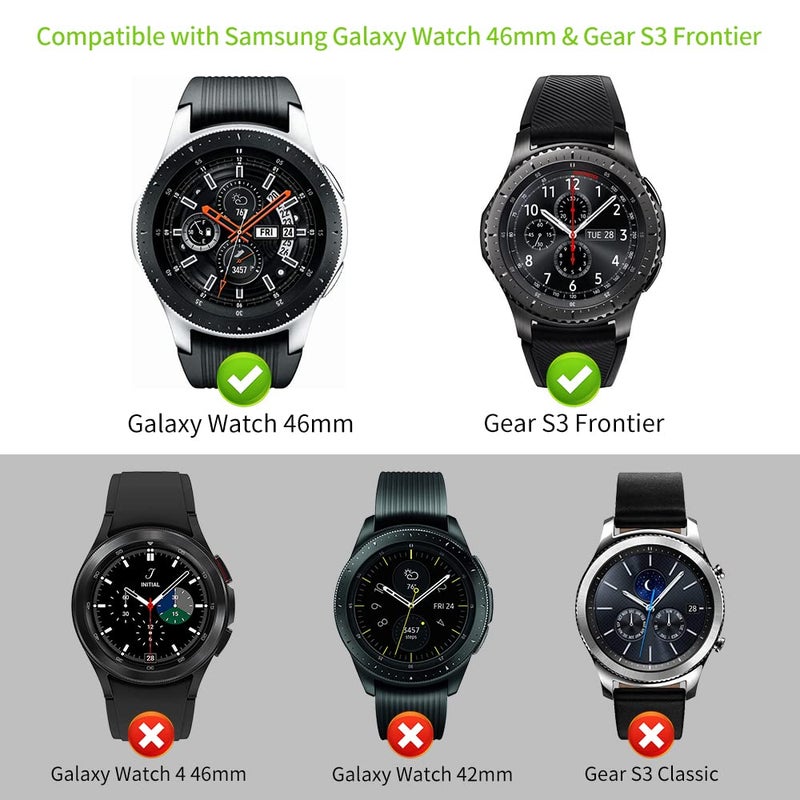 RICHONE [6-Pack] Protector Case Compatible with Samsung Galaxy Watch 46mm and Gear S3 Frontier (Not Fit for Galaxy Watch 4 Classic 46mm), Soft TPU Plated Cover Bumper Smartwatch Accessories - Image 3
